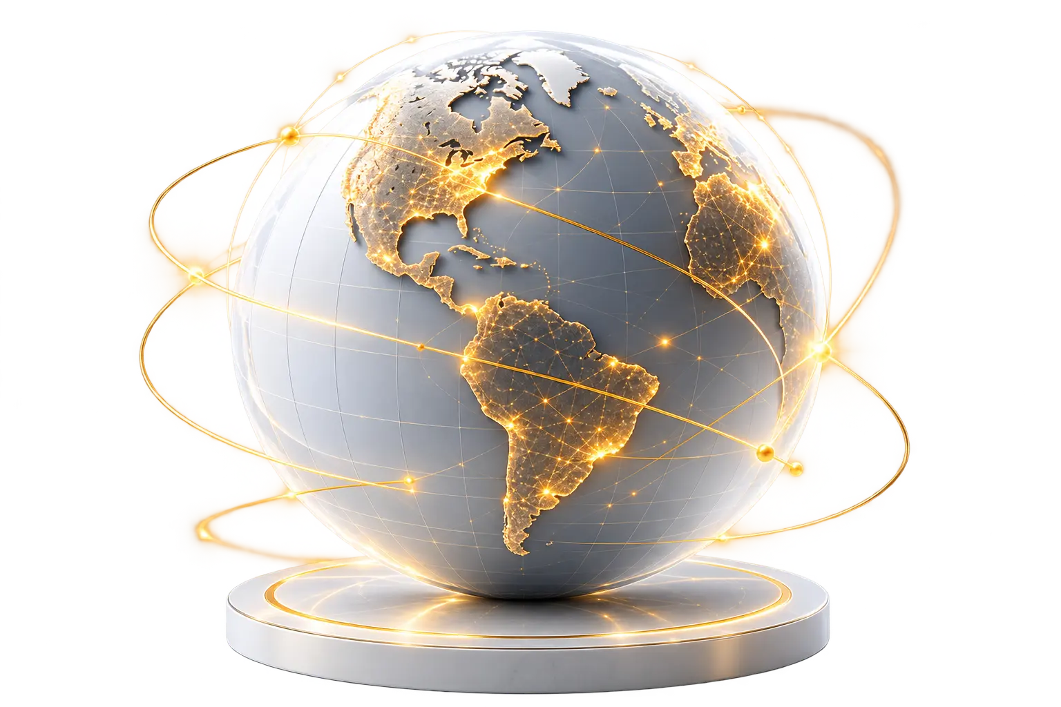 Globo conexiones globales
